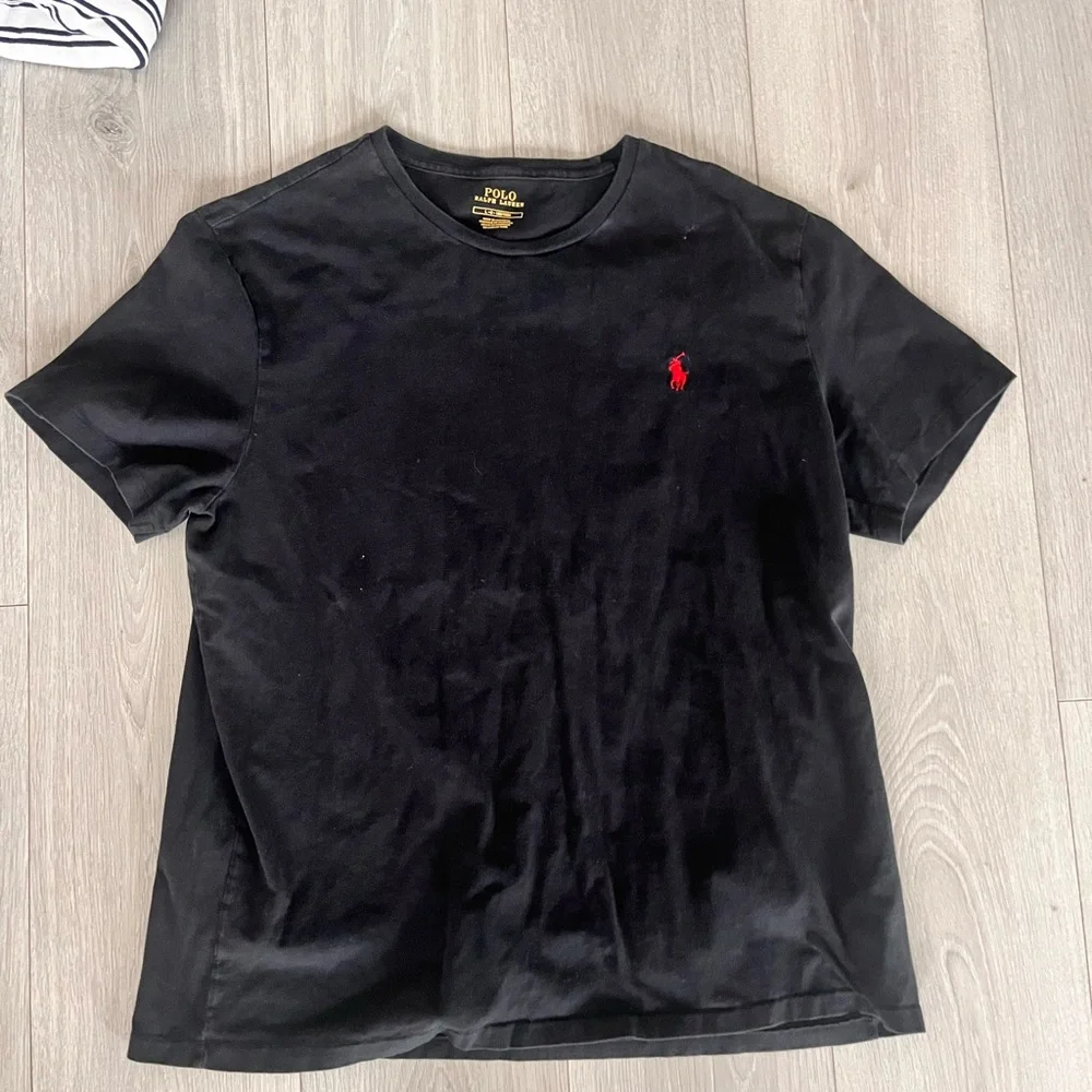 Polo by Ralph Lauren Black Tee with Red Logo